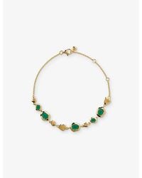 Monica Vinader - Odyssey Pebbled Onyx And 18Ct- Vermeil Chain Bracelet - Lyst