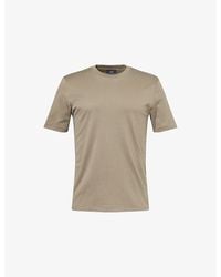 dunhill - Brand-Embroidery Short-Sleeves Cotton-Jersey T-Shirt - Lyst