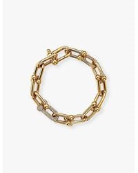 Tiffany & Co. - Tiffany Hardwear Double Link 18Ct- And 1.70Ct Pavé-Diamond Bracelet - Lyst