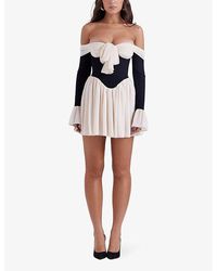 house of cb lilou ruffle mini dress white HOUSE OF CB LILOU IVORY RUFFLE HEM DRESS Original
