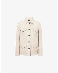Rag & Bone - Kara Flap-Pocket Suede Jacket - Lyst