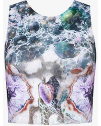 DI PETSA - Sea Goddess Graphic-print Stretch Recycled-polyester Top - Lyst