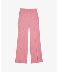 Ted Baker - Hirokot Pressed-crease Wide-leg High-rise Woven Trousers 1 - Lyst