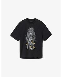 AllSaints - Iron Tiger Graphic-Print Cotton T-Shirt - Lyst