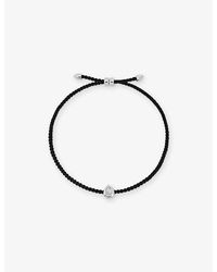 Monica Vinader - Pear Solitaire Sterling- And 0.06Ct Lab Grown Diamond Cord Bracelet - Lyst