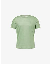Orlebar Brown - Crewneck Short-Sleeve Linen T-Shirt - Lyst