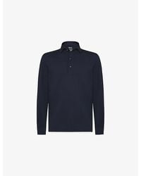 BOGGI - Collared Long-Sleeve Cotton-Jersey Shirt - Lyst