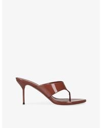 Paris Texas - Lidia Thong 70 Leather Mules - Lyst
