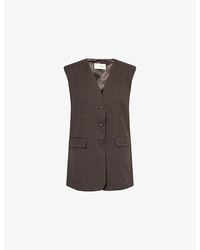 Dissh - Oliver Longline Woven Vest - Lyst