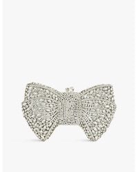 Dune - Enchant Bow Diamante-Embellished Clutch Bag - Lyst