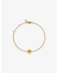 Monica Vinader - November Birthstone 18Ct Vermeil-Plated Sterling And Citrine Bracelet - Lyst