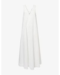 Dissh - Annabel Lace-Trim Cotton-Blend Maxi Dress - Lyst