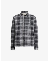 AllSaints - Altamount Checked Recycled Polyester-blend Jacket - Lyst