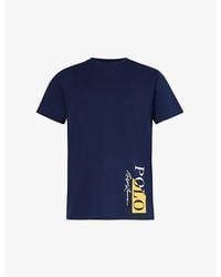 Polo Ralph Lauren - Logo Text-print Cotton-blend Jersey T-shirt - Lyst