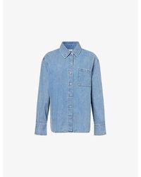 Rag & Bone - Connie Patch-Pocket Cotton-Blend Shirt - Lyst
