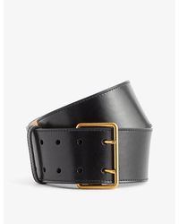 Alexander McQueen - Military Square-buckle Leather Belt - Lyst