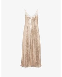Needle & Thread - Coco Cami Ballerina Shoulder-Straps Woven Midi Dress - Lyst