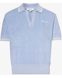 Sporty & Rich - Terry Brand-embroidered Cotton Polo Shirt X - Lyst