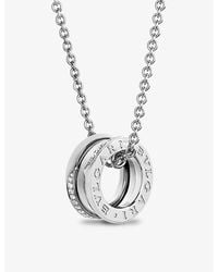 BVLGARI - B.Zero1 18Ct- And 0.14Ct Brilliant-Cut Diamond Pendant Necklace - Lyst