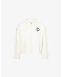 The Couture Club - Emblem Appliqué Knitted Polo Top - Lyst