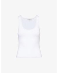 GOOD AMERICAN - Heritage Ribbed Stretch-Cotton Top - Lyst