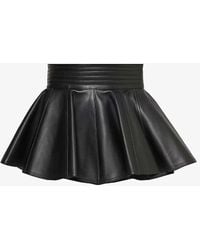 Alaïa - Skirt-design Pleated Leather Belt - Lyst