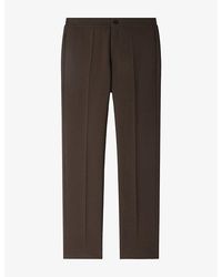 Sandro - High-Rise Stretch-Jersey Trousers - Lyst
