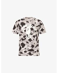 A Bathing Ape - Camo College Graphic-Print Cotton T-Shirt - Lyst