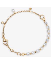 Astley Clarke - Biography 18ct Yellow Gold-plated Sterling Silver Vermeil And Pearl Bracelet - Lyst