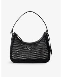 Prada - Re-Edition 2005 Mesh And Brushed Leather Top-Handle Bag - Lyst