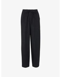Whistles - Tie-Waist Straight-Leg Woven Trousers - Lyst