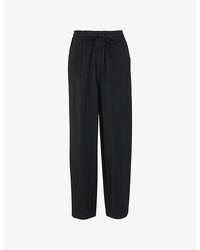 Whistles - Tie-Waist Straight-Leg Woven Trousers - Lyst