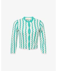 Mother - The Crew Neck Cotton Cardigan - Lyst
