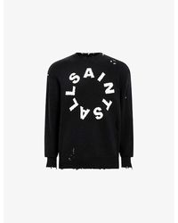 AllSaints - Diageo Crewneck Cotton Knitted Jumper - Lyst