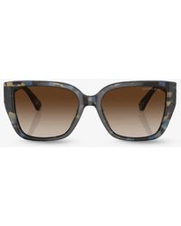 Michael Kors - Mk2199 Acadia Cat-eye Tortoiseshell Acetate Sunglasses - Lyst