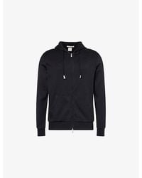 Eleventy - Hooded Long-Sleeve Cotton-Jersey Hoody - Lyst