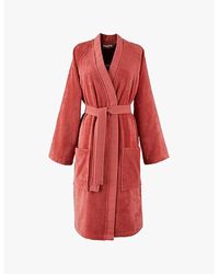 Lacoste - L Défilé Logo-Embroidered Cotton Bathrobe - Lyst