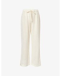 Seafolly - Side-Split Wide-Leg Crochet Trousers - Lyst
