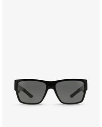 Versace - Ve4296 Rectangular-frame Acetate Polarised Sunglasses - Lyst