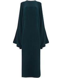 eem - Cut-Out Contrast-Sleeve Woven Kaftan Dress - Lyst