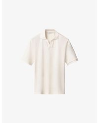 Eton - Short-Sleeved Jacquard Cotton Polo Shirt - Lyst