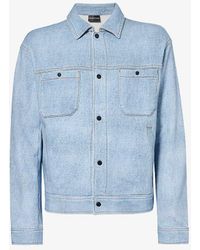 Emporio Armani - Patch-pocket Cotton-jersey Jacket - Lyst