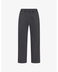 Skims - Straight-Leg Elasticated-Waist Cotton-Blend Trousers - Lyst