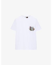Loewe - X Paula's Ibiza Floral Anagram-Embroidered Cotton-Blend T-Shirt - Lyst