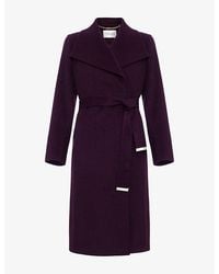 Phase Eight - Nicci Belted-Waist Wool-Blend Coat - Lyst