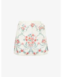 Agua Bendita - Luna Mosqueta Wrap Linen Mini Skirt - Lyst