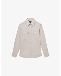 Reiss - Mcrae Patch-Pocket Stretch-Cotton Overshirt - Lyst