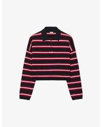 Loewe - Striped Relaxed-fit Wool Polo Shirt - Lyst
