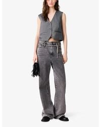 Maje - Tailored Rhinestone-Embellished Stretch-Woven Waistcoat - Lyst