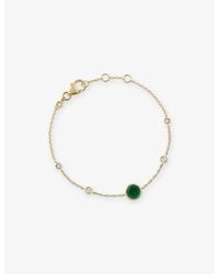 Astley Clarke - Luna Lapis Station 18Ct- Plated Sterling- Created Sapphire And Agate Bracelet - Lyst